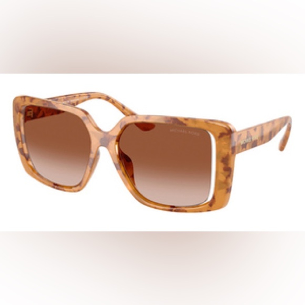 NWT Michael Kors | Tan Tortoise Shell Bellamonte Oversized Square Sunglasses